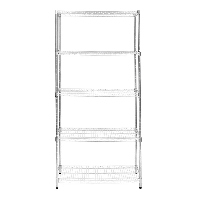 Scaffalatura in filo 5 livelli unità mensola in metallo supporto cucina ufficio garage