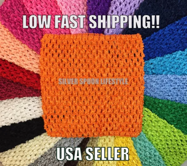 Orange Crochet Tutu Tube Top 6", 8", 9", 10", 12" Unlined & Lined USA Seller