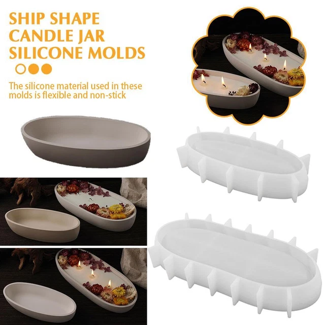 Moldes de silicona para velas para hacer jabón de aromaterapia pilar de resina de velas X4G6