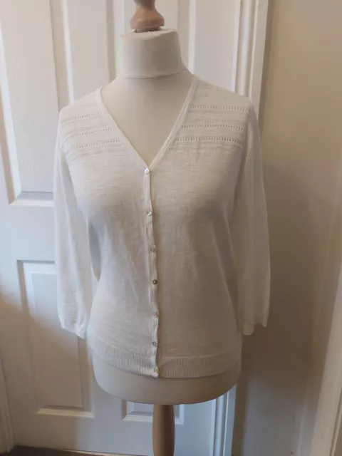 FAT FACE ROSE White Cotton Cardigan Uk Size 14 New Bnwt 32.99 PicClick UK