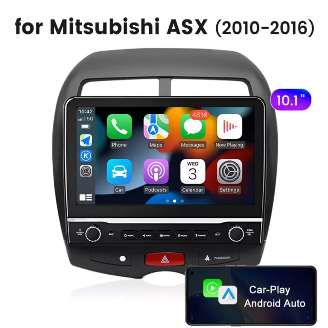 10.1'' Carplay Radio GPS Sat Nav Stereo Android 12 For 2010-2016 Mitsubishi ASX