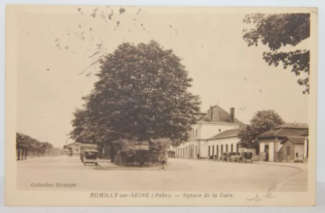 CPA - ROMILLY SUR SEINE - 10 - square de la gare