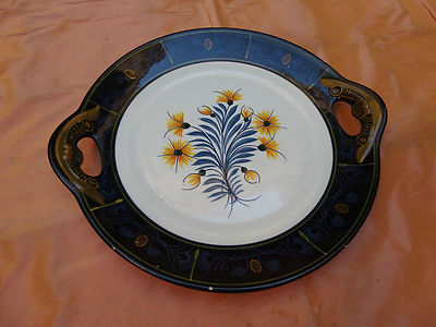 PLAT A ANSES DÉCOR FLEURS DE LYS 