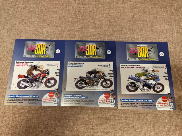 Joe Bar Team n° 1/2/3 collection moto revue magazine 50's 80's les motos cultes