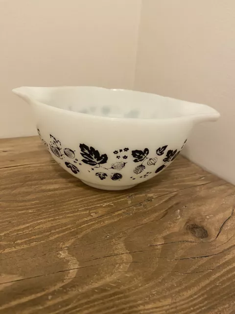 Vintage Pyrex Black And White Small Cinderella Mixing Bowl