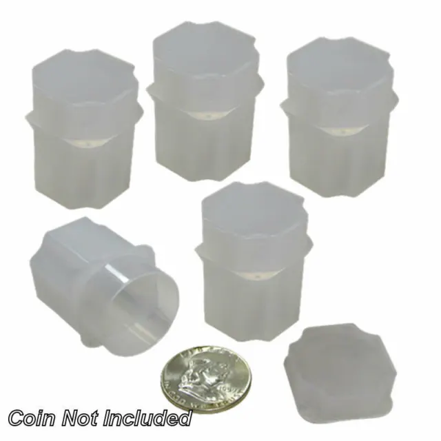 Half Dollar Square Coin Tubes by Guardhouse, 30.6mm, 5 pack