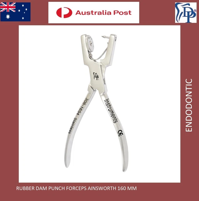 Pince Punch Pour Digue Dentaire Ainsworth - 5 Trous Rotatifs - Instrument Endodontie Neuf
