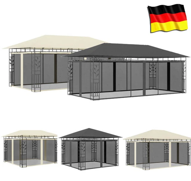 Pavillon 3x3m 3x4m 3x6m Garten Pavilon Pavillion Festzelt mit Moskitonetz