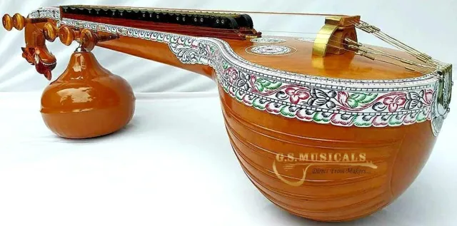 Veena Ekandam Saraswati Carnatic Musique Ekandam Avec Fibre Étui GSM081