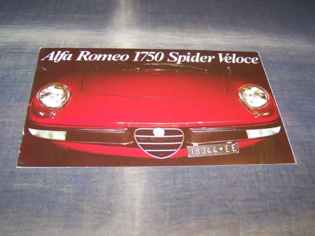 TOPRARITY magnificent brochure Alfa Romeo Spider 1750 Veloce from 1970!!!