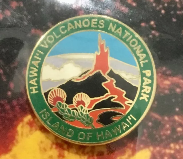 Hawaii Volcanoes National Park Souvenir Enamel Metal Remembrance Pin Badge