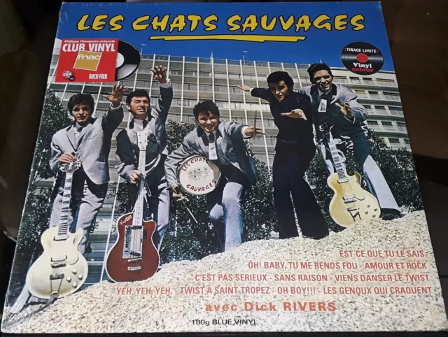 Neuf Scelle Dick Rivers Et Les Chats Sauvages 33 Tours Vinyle Couleur Limite
