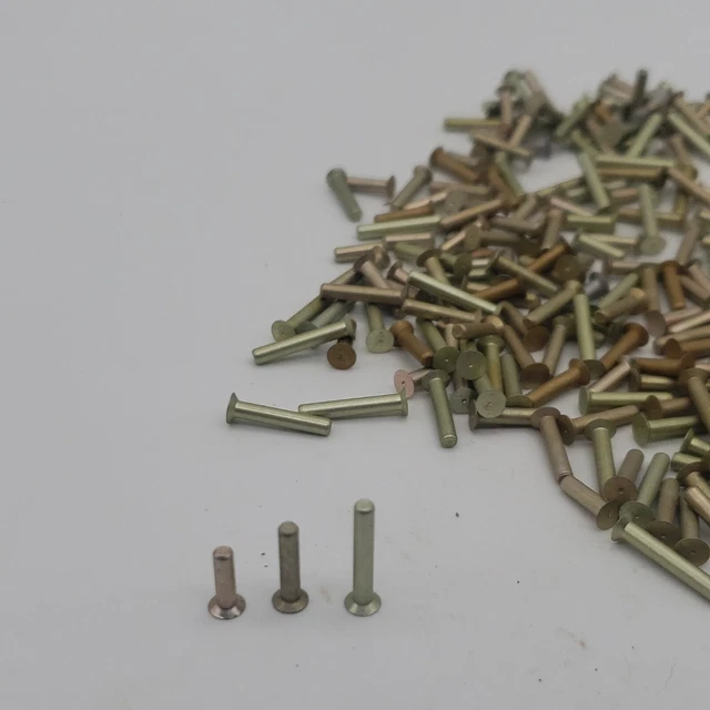 Assorted Sizes Solid Countersunk Head Rivets - Hardware Fasteners Lot