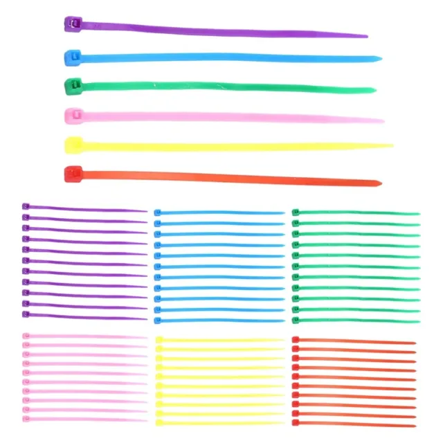 600 pezzi (100 per colore) piccoli cravatte con cerniera colorata 4 pollici cerniera multicolore U4Y8