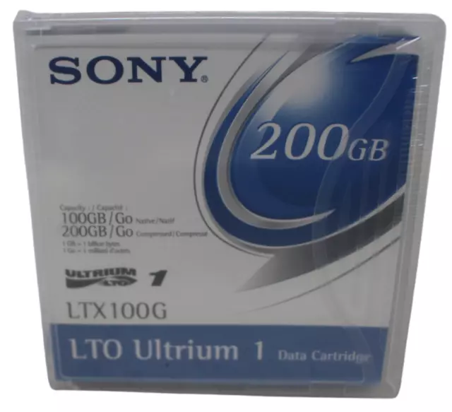 Brand New Sealed Sony LTX100G LTO Ultrium 1 200GB Data Cartridge Price Inc VAT