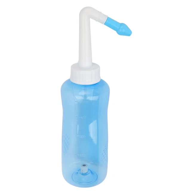 Limpiador nasal respiración con 2 boquillas botella 500 ml lavado nasal JFF