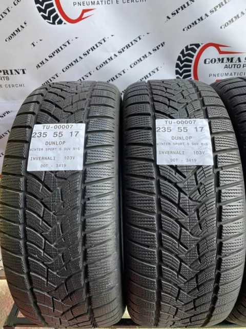 4 pneumatici 235/55 r17 dunlop invernali seminuove 235 55 17 3