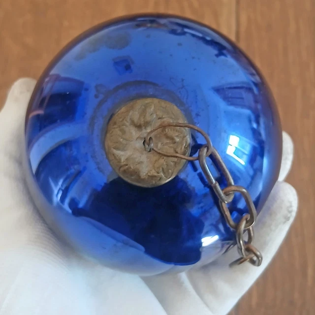 Ancienne Boule De Noël En Verre Soufflé - Décoration Vintage