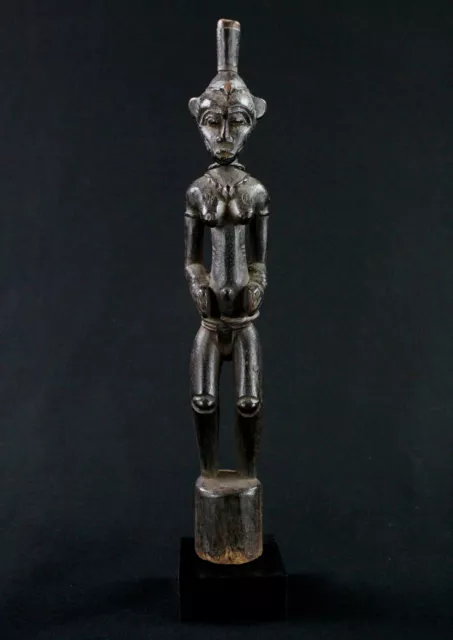 Arte Africana - Pluma Purrrfect Estatua De Déblé Senoufo Senufo Sobre Pedestal