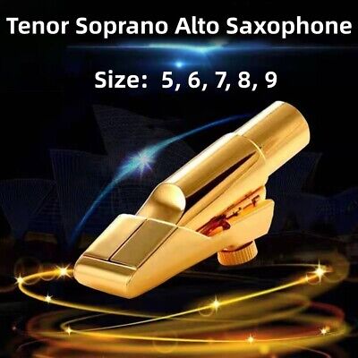 For Tenor Soprano-Saxophone Métal Bec Ligature Casquette Alto Sax Taille 56789