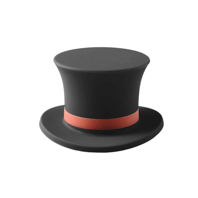 Tapón de botella en forma de sombrero superior tapón de vino reutilizable grado alimenticio para soda (negro)