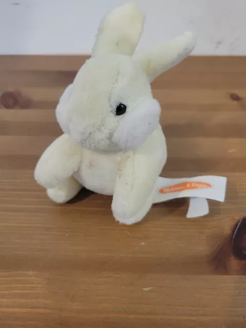 Melissa & Doug White Plush Baby Bunny Hops Rabbit 3.5 inch Plush.