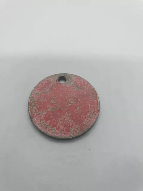 Rare 1985 - 1986 Australian Dog Registration Alloy tag.