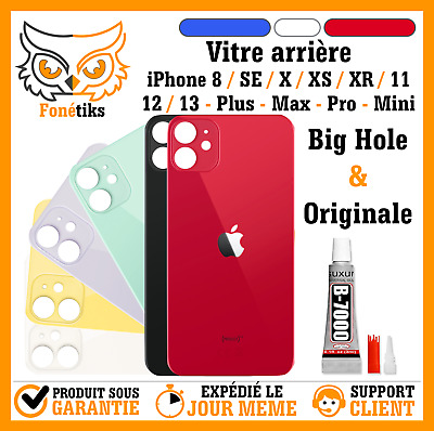 Alpine VITRE ARRIERE IPHONE 8 X XR XS 11 12 13 SE PLUS MAX GROS TROUS BIG HOLE CACHE 