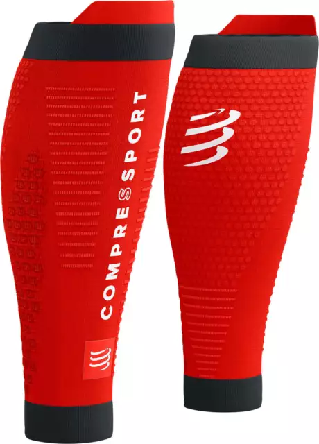 Compressport Unisex R2 3.0 Compression Calf Guards Running Jogging Sports - Red