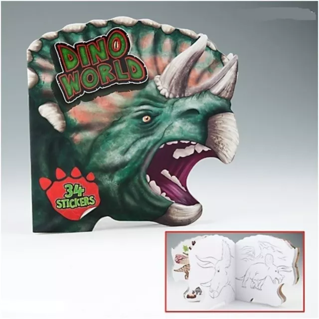 Dino Shaped Colouring Book with Stickers  by Depesche