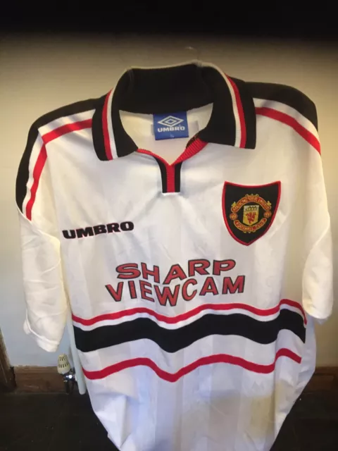 Retro Manchester United Football Club Shirt Away 1997/8 Size XL