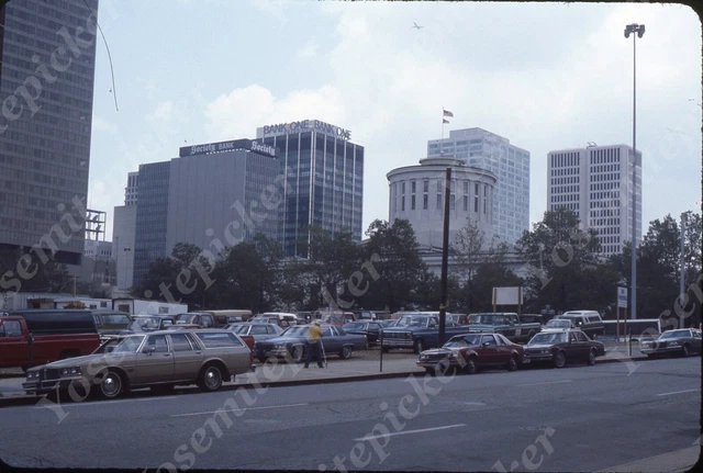 Sl42  Original Slide   1983 street scene Downtown Society Bank Parking Lot 014a