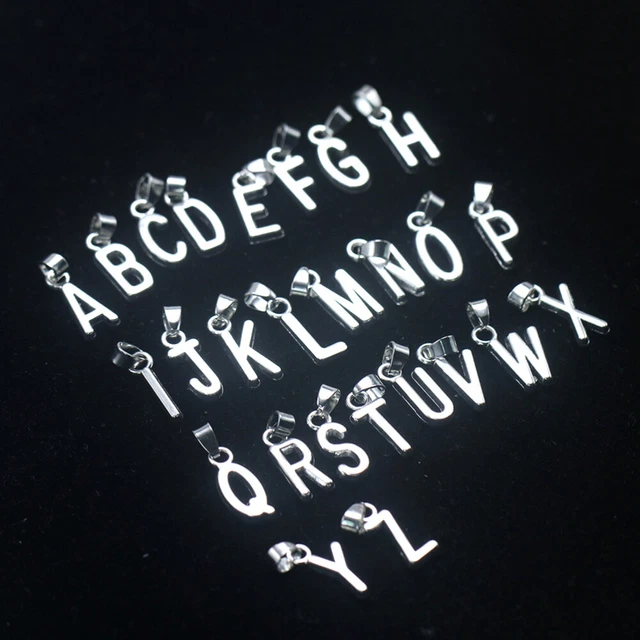 20 pcs DIY pendant charms Silber Initial Anhänger Alphabet Anhänger Diy Brief Ch 11