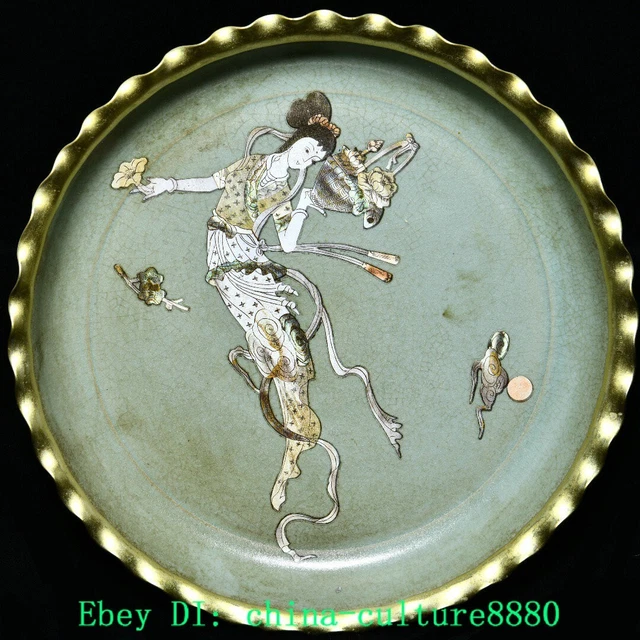 VIEUX FOUR À ru en porcelaine incrusté belle assiette EUR 438,00 ...