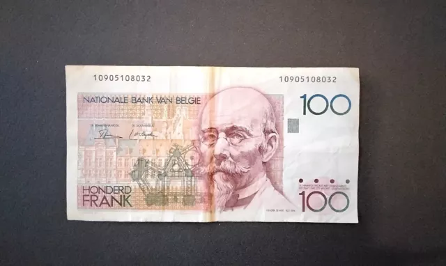 Billet De 100fr Belge H.beyaert En Bon Etat, Craquant D'origine