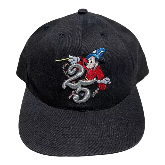 Vintage 1996 Walt Disney World 25th Anniversary Snapback Hat Cap Mickey Mouse