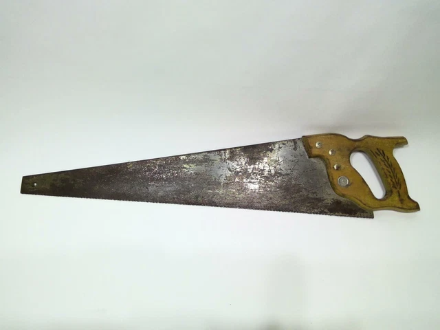 Old VINTAGE Crosscut WOOD CUTTING HAND SAW Wall hanger décor