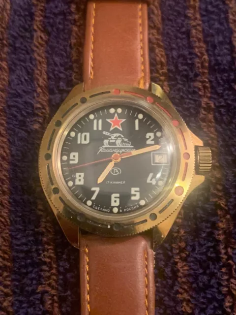 Orologio Vostok Komandirskie Military Soviet watch CCCP USSR Wostok Army