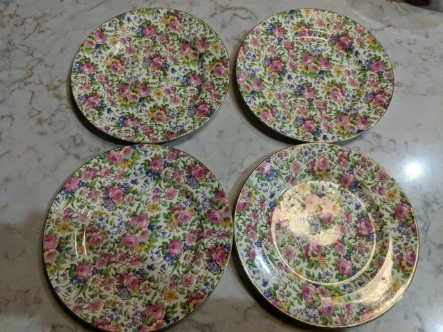 ROYAL WINTON England SUMMERTIME Lot of 4 Plates 8 Inches Salad