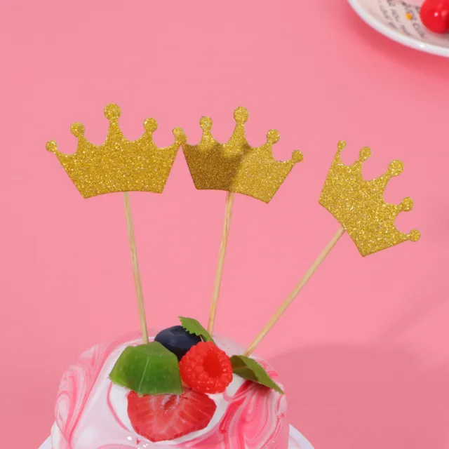 24 pz topper di carta decorazione cupcake matrimonio gettoni frutta glitter dessert bambino