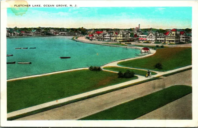 Fletcher Lane Ocean Grove New Jersey NJ UNP 1920s WB  Postcard A5