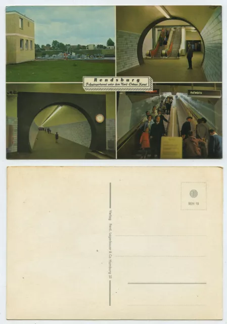 66198 - Rendsburg - pedestrian tunnel under the North Baltic Sea Canal - old post office