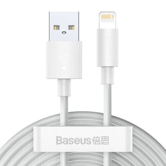 Baseus SET 2x Ladekabel für iPhone Datenkabel USB Kabel für Apple 2,4 A 1,5 m
