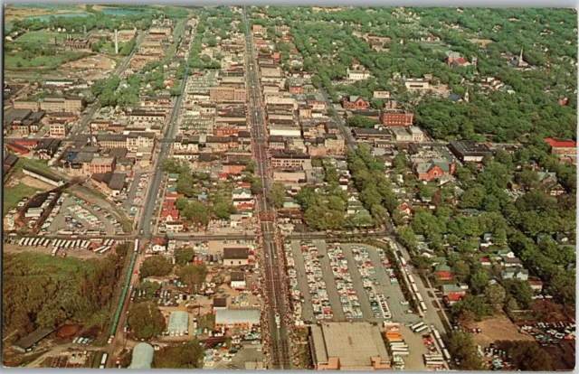 Aerial View Showing Parade, Holland MI Vintage Postcard G13