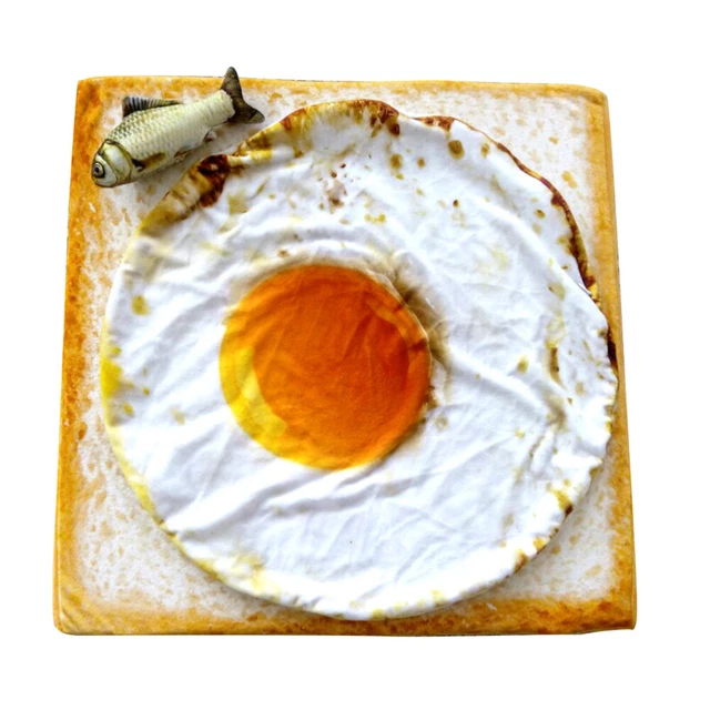 Mantas de lana a granel conejo perro huevos fritos estera cálida forma de huevo de espejo