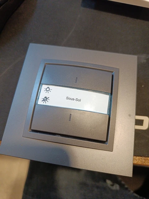 HAGER TEBIS WKT312 Kallysta KNX - Bouton avec ses caches