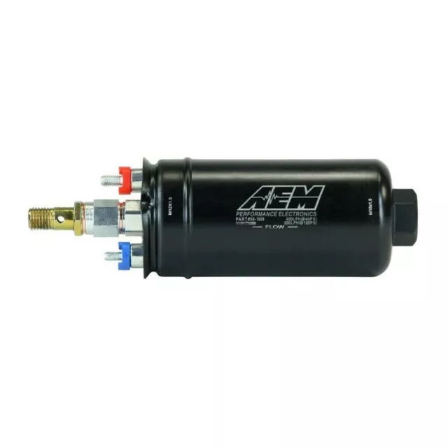 GENUINE AEM 50-1009 400LPH Metric Inline High Flow Fuel Pump