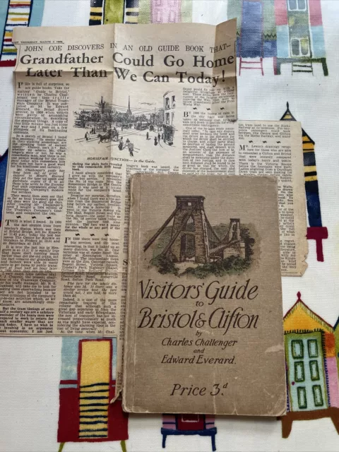 Rare Visitor's Guide Bristol & Clifton by Charles Challenger c1910 Illustrated