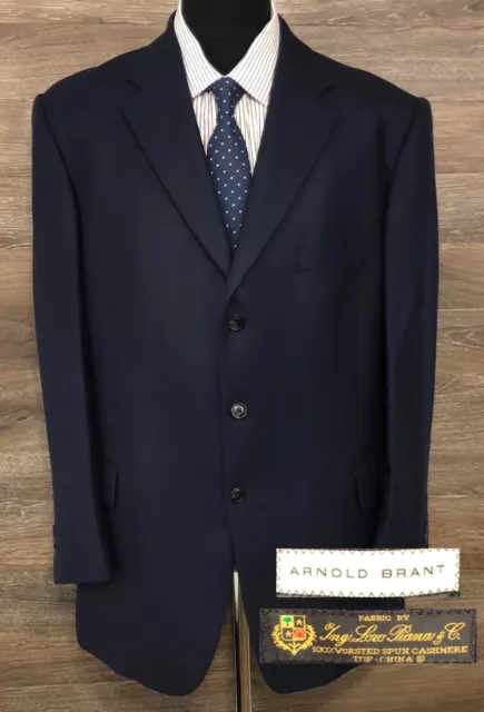ARNOLD BRANT MENS 100 Loro Piana Cashmere 3 Button Blazer Sport