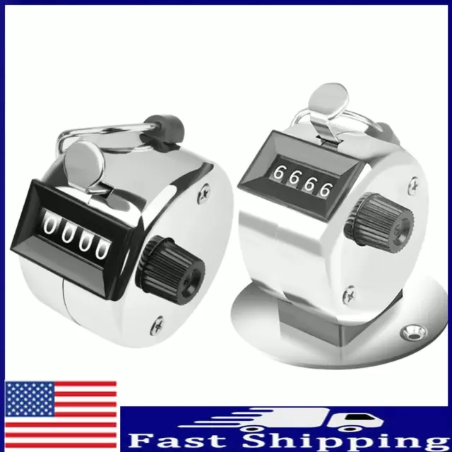 Metal Shell 4 Digit Number Mini Pocket Tally Counter for Golf Training Clicker